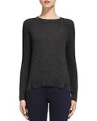 Whistles Notched Hem Cashmere Sweater