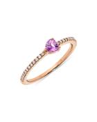 Bloomingdale's Pink Sapphire & Diamond Stacking Band In 14k Rose Gold - 100% Exclusive