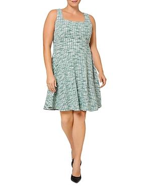 Leota Plus Arianna Sleeveless Tweed Knit Dress