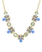 Sparkling Sage Mixed Stone Collage Five Station Statement Necklace - Compare At $117