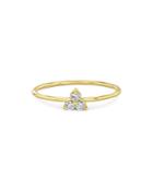 Zoe Chicco 14k Yellow Gold Prong Diamonds Trio Cluster Ring
