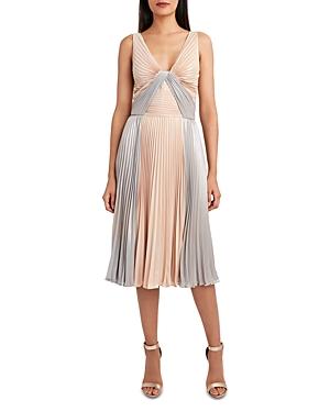Bcbgmaxazria Pleated Fit And Flare Dress