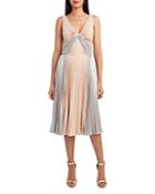 Bcbgmaxazria Pleated Fit And Flare Dress