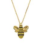 Kate Spade New York Pave Bee Pendant Necklace, 16