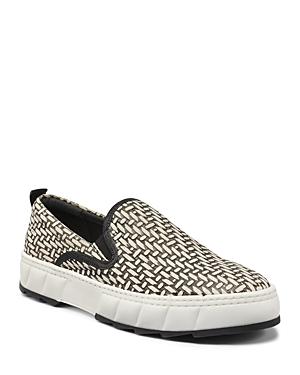 Karl Lagerfeld Paris Men's Shoel30 Basketweave Print Slip On Sneakers