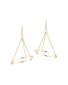 Mateo 14k Yellow Gold Suspended Circle Drop Earrings