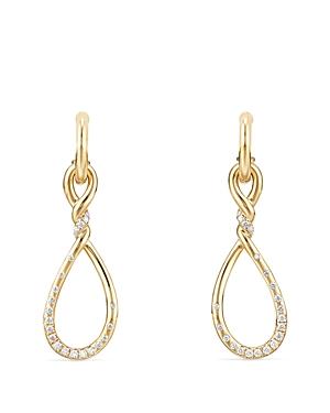 David Yurman Continuance Medium Drop Earrings With Diamonds In 18k Gold