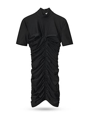 Alexanderwang.t Ruched Mock Neck Bodycon Dress