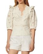 Sandro Azaleelace Embroidered Top