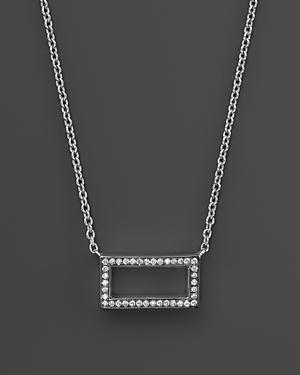 Ippolita Sterling Silver Stella Rectangular Diamond Pendant Necklace, 16