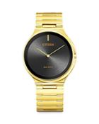 Citizen Stiletto Unisex Gold-tone Stainless Steel Bracelet Watch, 39mm