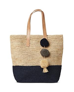 Mar Y Sol Montauk Color Block Raffia Tote