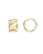 Zoe Lev 14k Yellow Gold Thick Folded Huggie Hoop Earrings