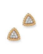 Bloomingdale's Diamond Triangle Stud Earrings With 14k Yellow Gold, 0.14 Ct. T.w. - 100% Exclusive