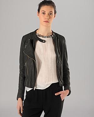 Maje Jacket - Robbie Leather Moto