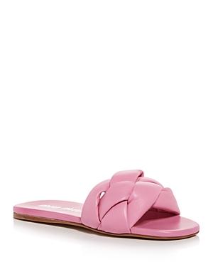 Miu Miu Women's Woven Slide Sandals