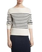 Atm Anthony Thomas Melillo Wool-blend Striped Boat-neck Sweater