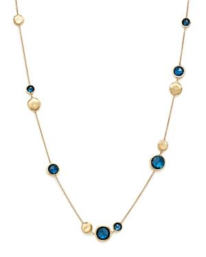 Marco Bicego 18k Yellow Gold Jaipur London Blue Topaz Collar Necklace, 16