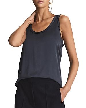 Reiss Riley Mixed Media Top