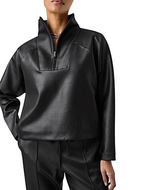 French Connection Maka Faux Leather Top