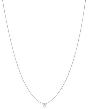 Aerodiamonds 18k White Gold Solo Diamond Adjustable Necklace, 18