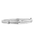 David Yurman Angelika Diamond Multi-row Bangle Bracelet In Sterling Silver