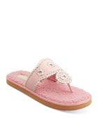 Jack Rogers Women's Stitched Raffia Thong Slippers