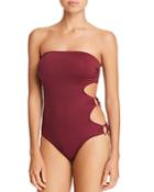 Vince Camuto Ring Side Bandeau One Piece Swimsuit