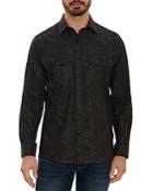 Robert Graham Capital Cotton Cubist Regular Fit Button Down Shirt