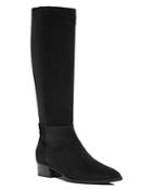 Aquatalia Women's Finola Weatherproof Suede Block-heel Riding Boots