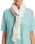 Eileen Fisher Geometric Embroidered Scarf