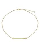 Aqua 18k Gold-plated Sterling Silver Freshwater Pearl Bar Necklace - 100% Exclusive