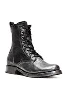 Frye Women's Veronica Metallic Leather Combat Boots