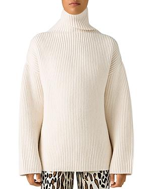 St. John Mock Neck Wool & Cashmere Sweater
