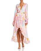 Rococo Sand Davina Abstract Print Chiffon Long Dress