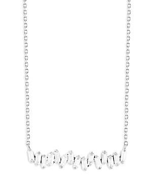 Suzanne Kalan 18k White Gold Diamond Bar Necklace, 18