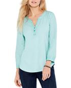 Nzt Bracelet Sleeve Henley Tee