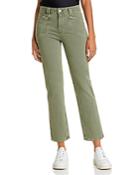Paige Cindy Ankle Straight Jeans In Vintage Emerald Moss