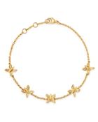Bloomingdale's Diamond Accent Butterfly Station Bracelet In 14k Yellow Gold, 0.10 Ct. T.w. - 100% Exclusive