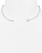 Argento Vivo Memory Wire Cultured Freshwater Pearl Collar Necklace