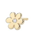 Zoe Lev 14k Yellow Gold Diamond Flower Stud Earring