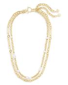 Kendra Scott Mollie Cultured Freshwater Pearl Double Chain Necklace, 18-20
