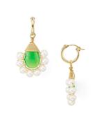Beck Jewels Green Lolita Cultured Freshwater Pearl Drop Earrings