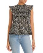 Rails Filomena Smocked Floral Print Top