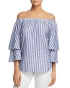 Beachlunchlounge Striped Off-the-shoulder Top