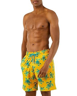 Vilebrequin Turtles Madrague Stretch Printed Regular Fit 7 Swim Trunks