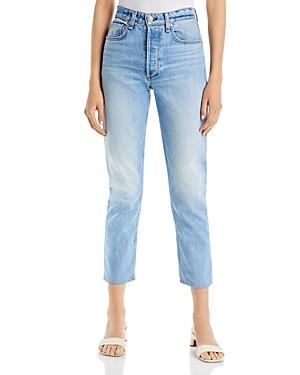 Rag & Bone Nina High Rise Cropped Slim Jeans In Tulip