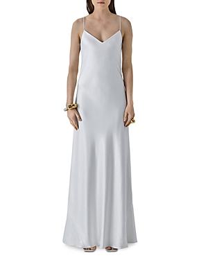 Galvan Malibu Satin V-neck Gown