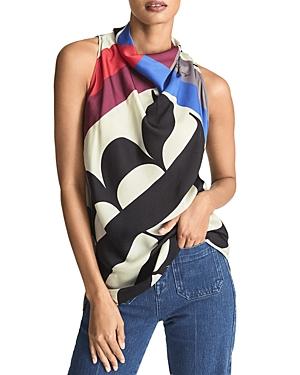 Reiss Keeley Scarf Print Top