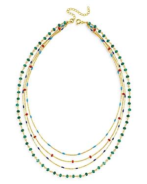 Maison Irem 18k Gold-plated Neckmess Layered Necklace, 14-17.5